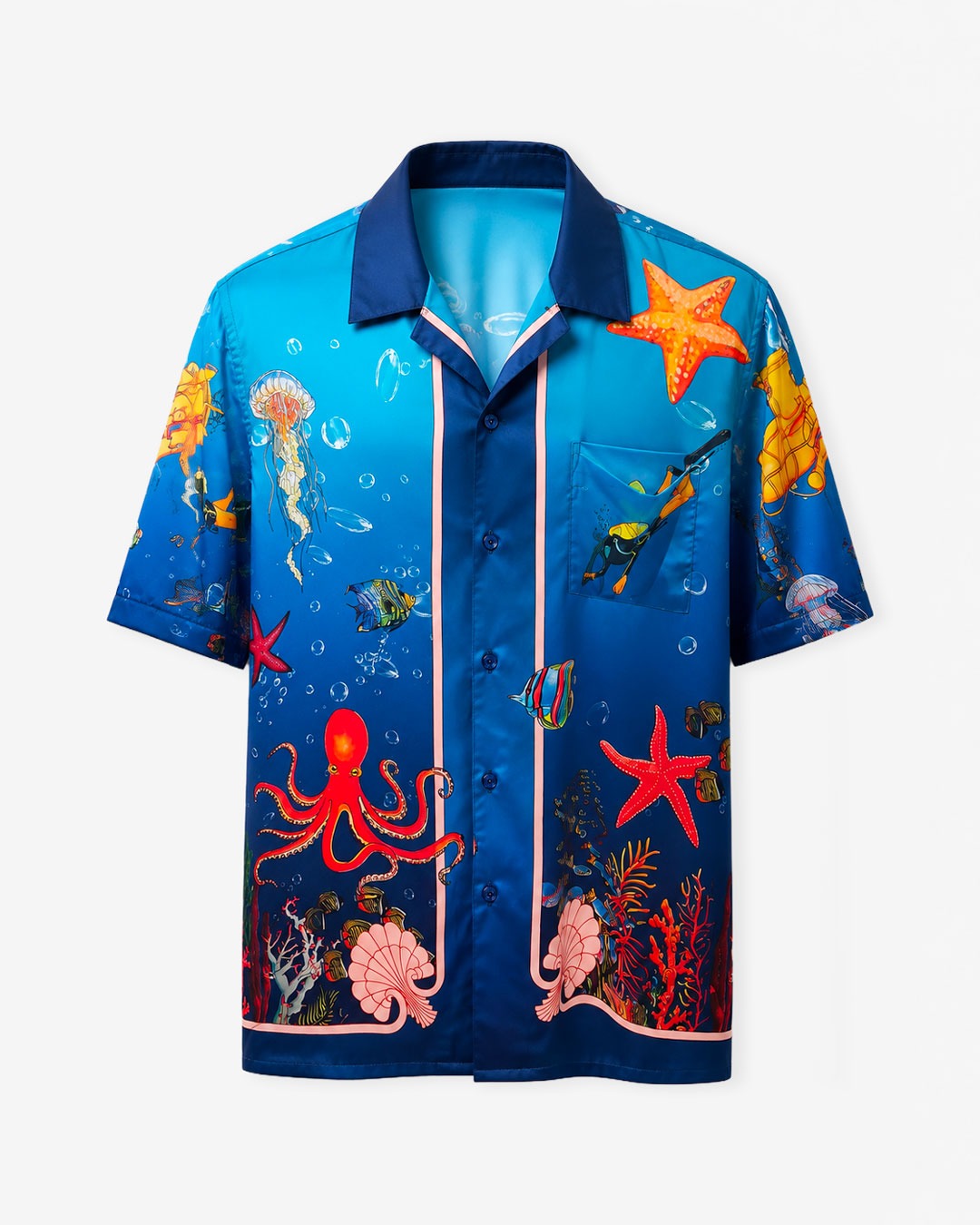 Camicia Blu Abissi Marinaio a mezza manica