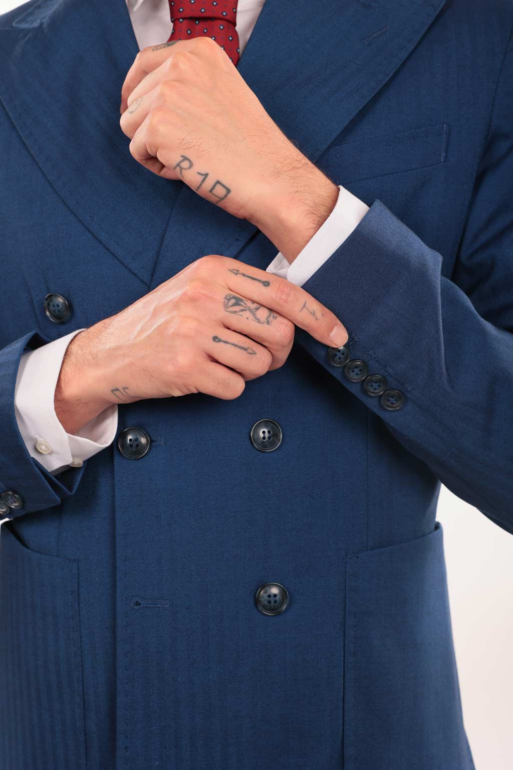 Giacca doppiopetto spigata da abito mk04