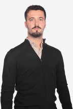 Maglia con zip in viscosa