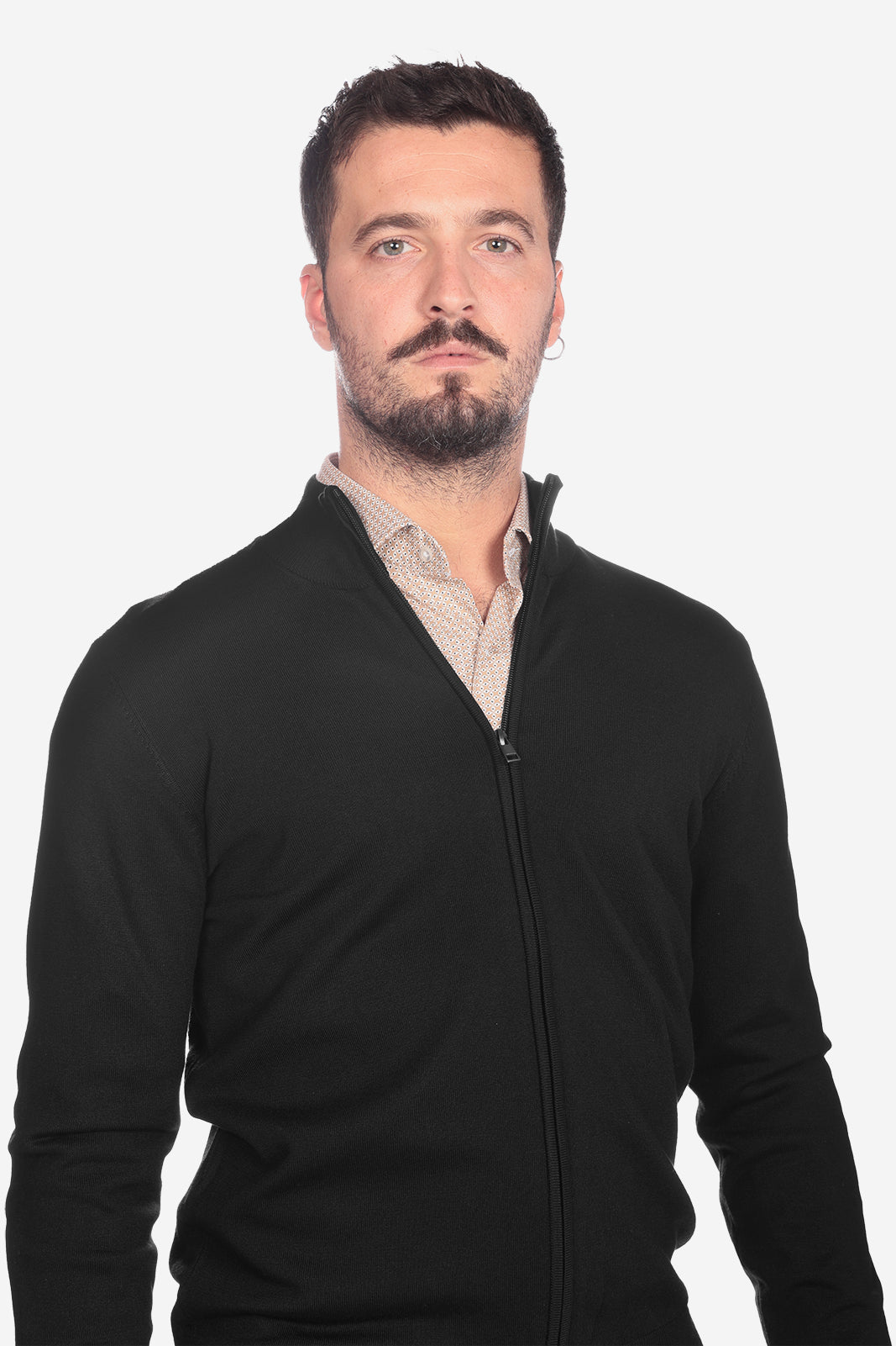 Maglia con zip in viscosa