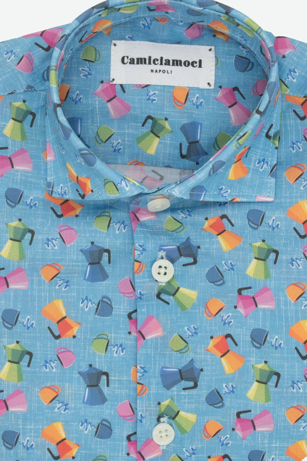 Camicia bambino a fantasia moka