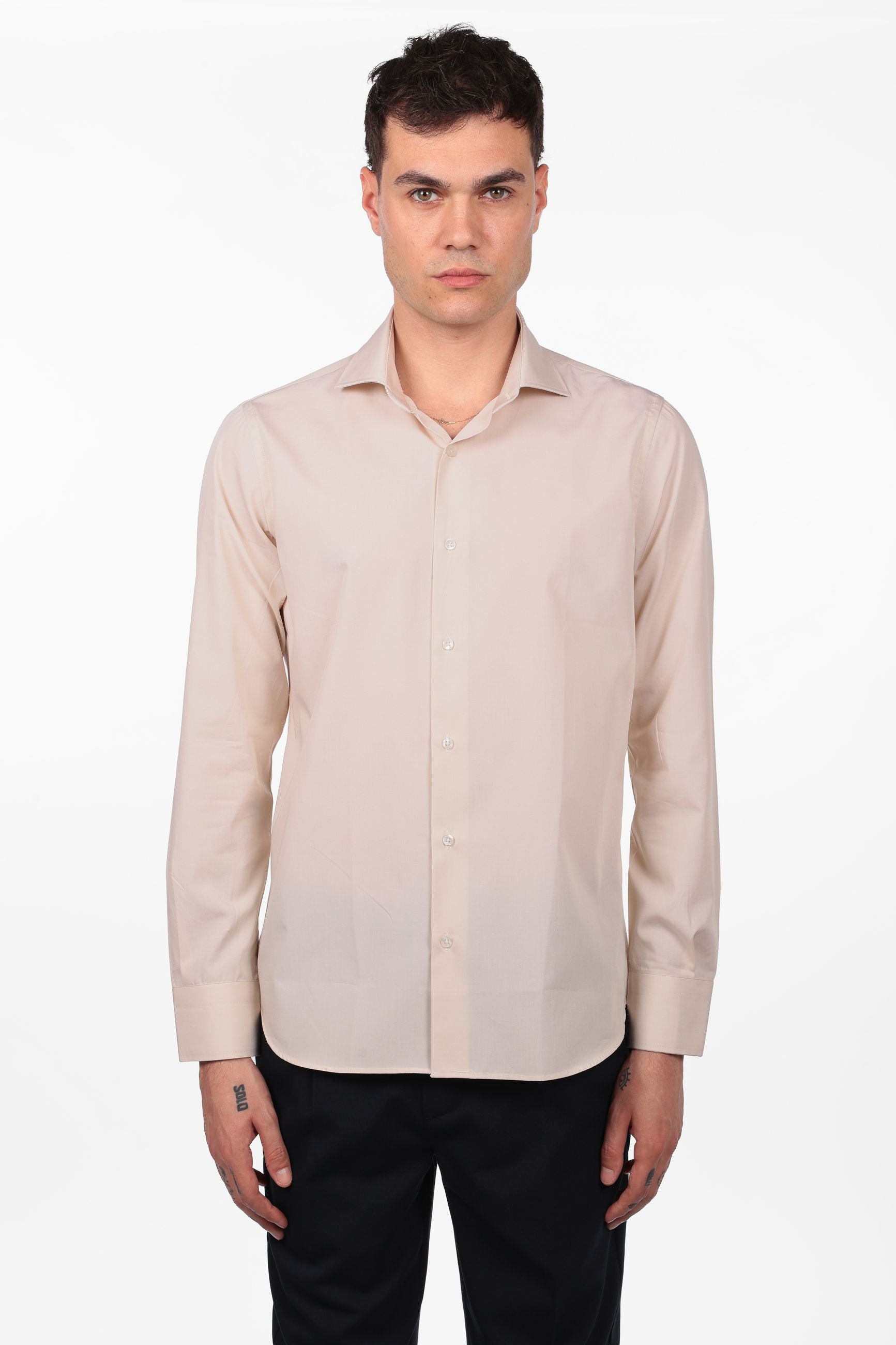 Camicia 100% cotone tinta unita