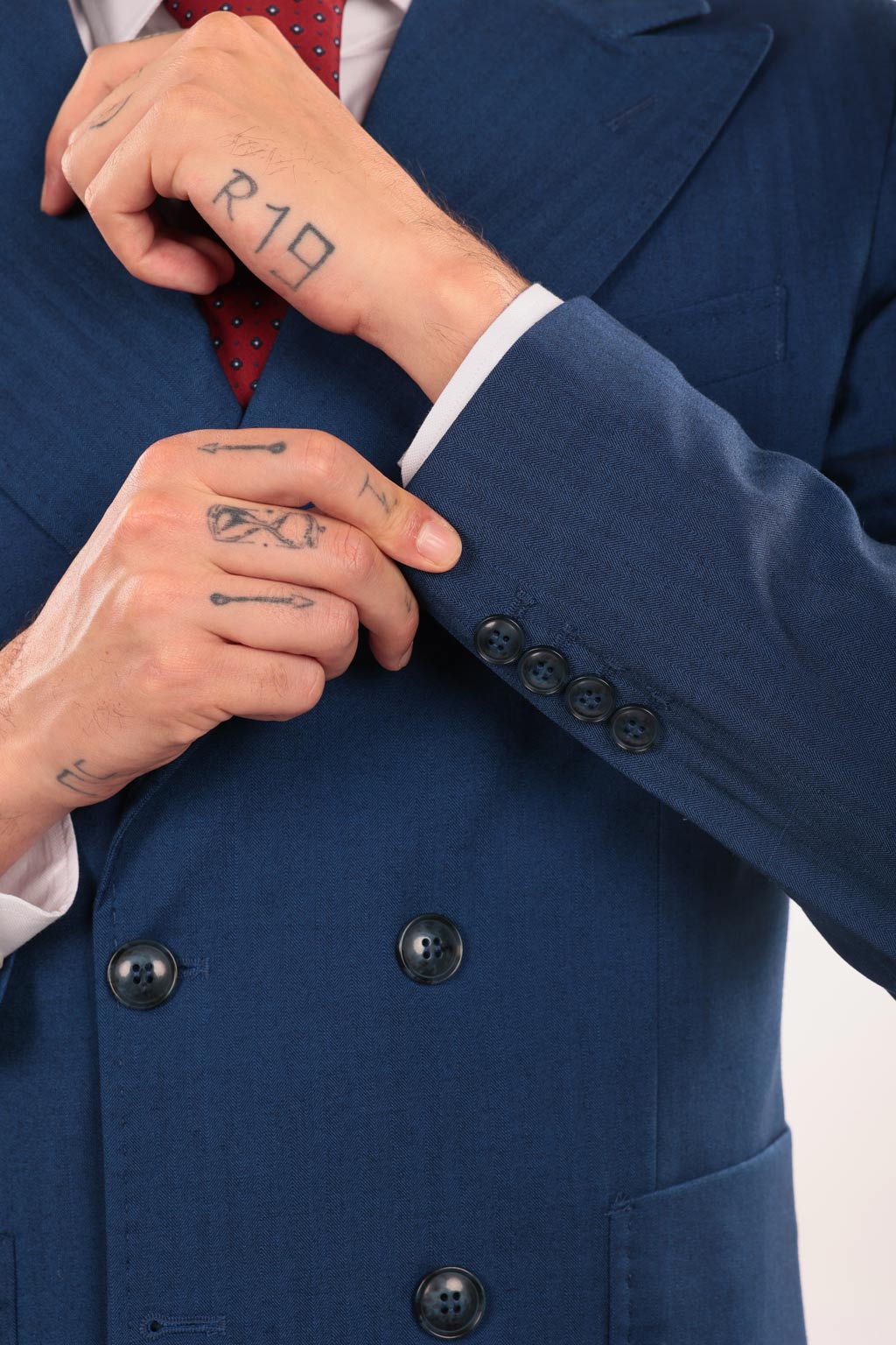 Giacca doppiopetto spigata da abito mk04