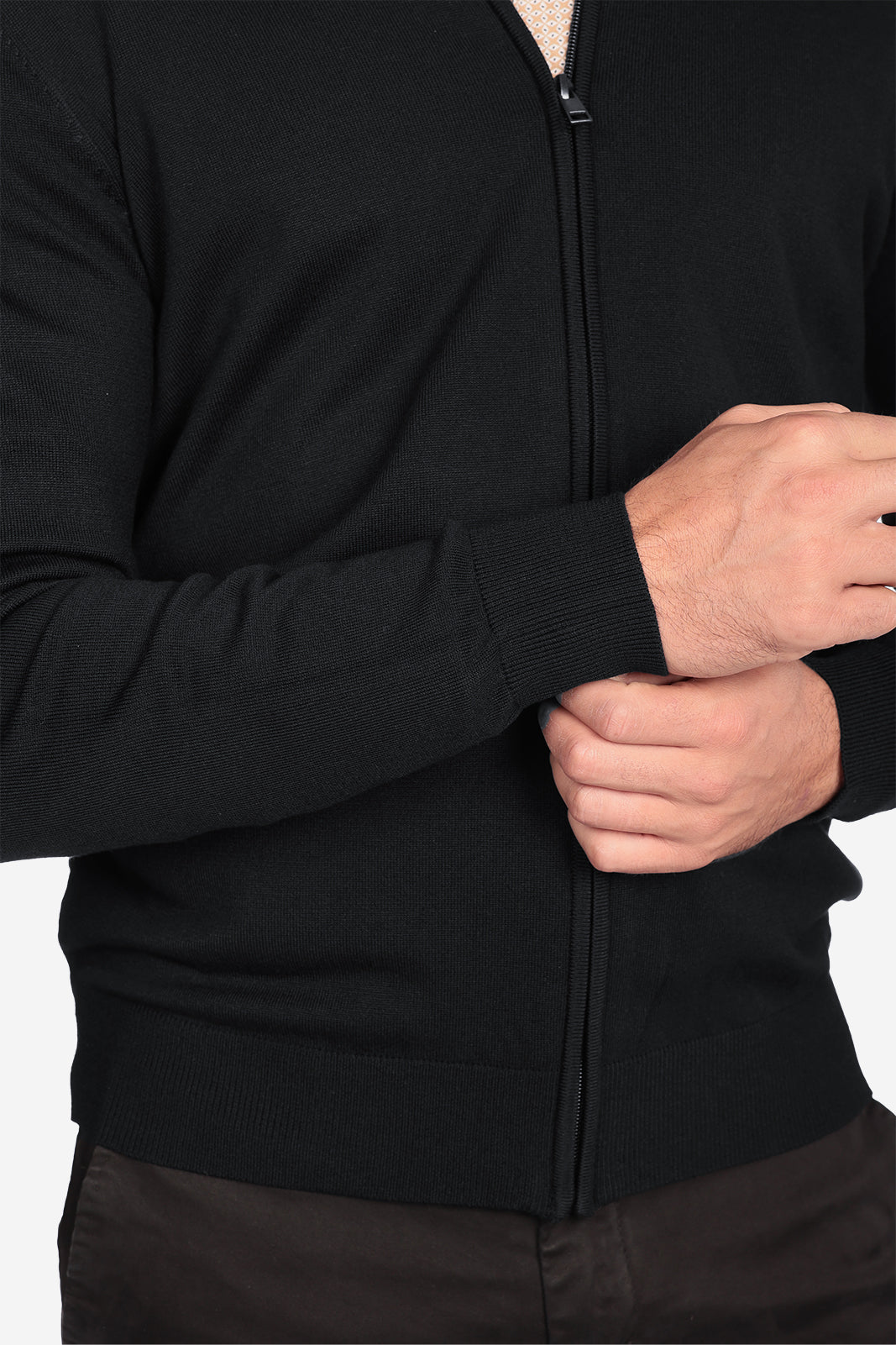 Maglia con zip in viscosa