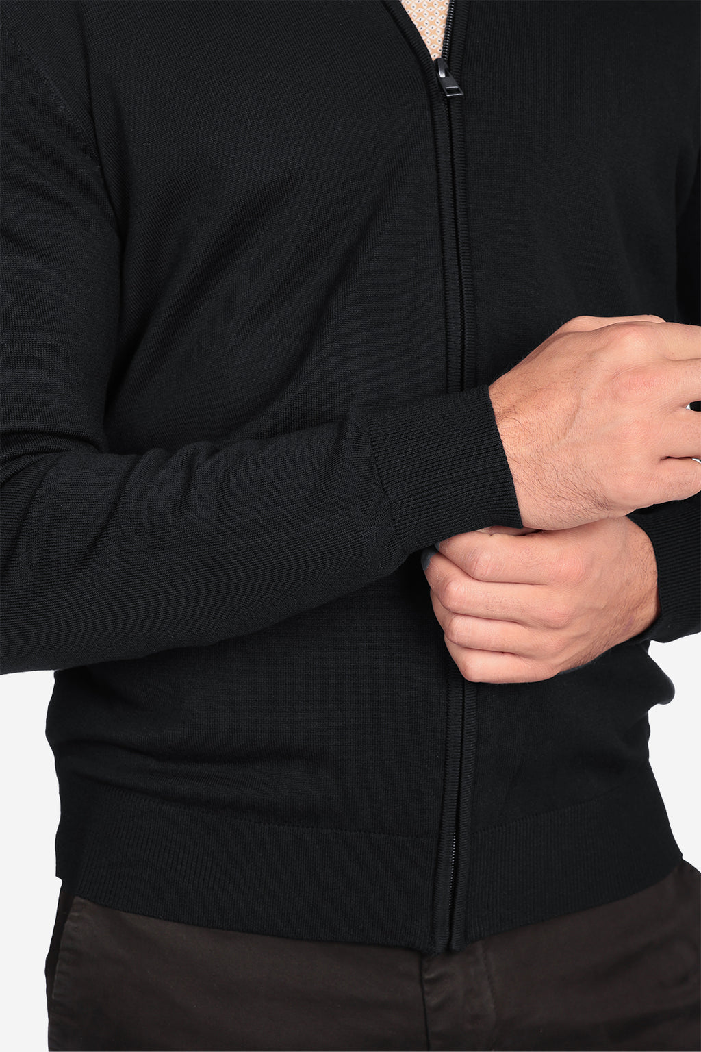 Maglia con zip in viscosa