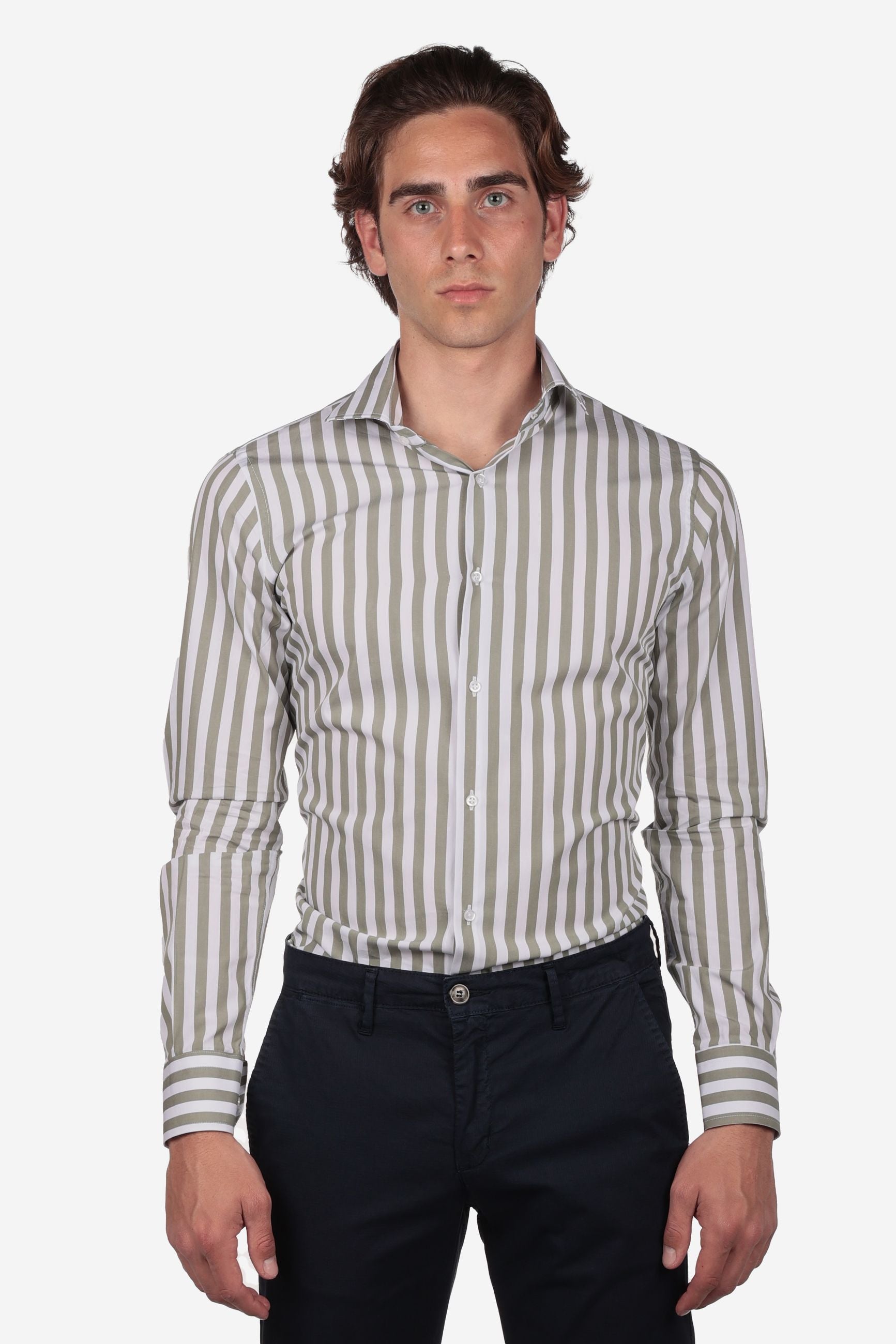 Camicia 100% cotone riga maxi