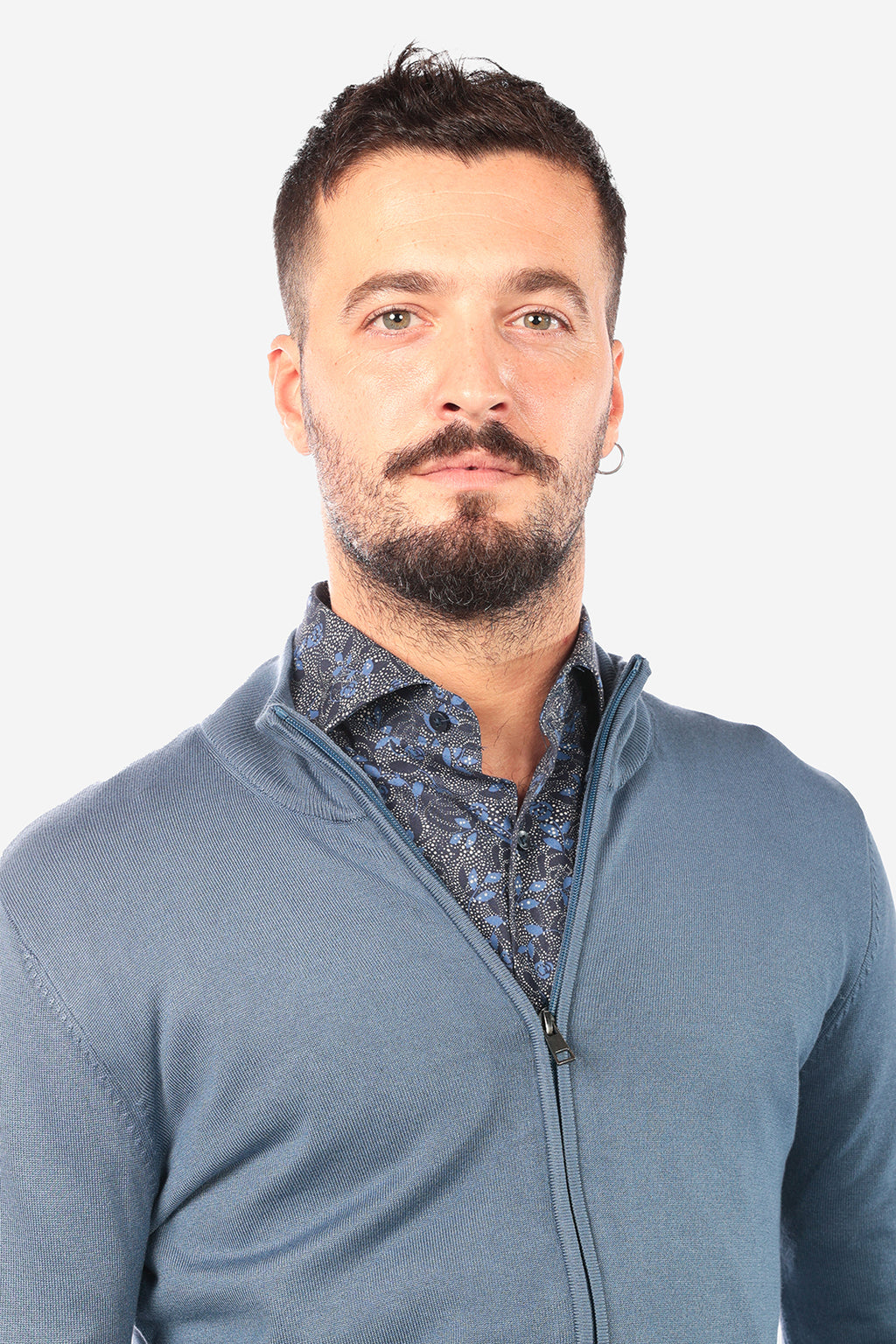Maglia con zip in viscosa