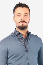 Maglia con zip in viscosa