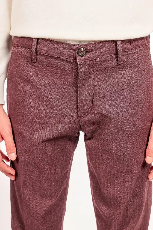 Pantalone in caldo cotone spigato