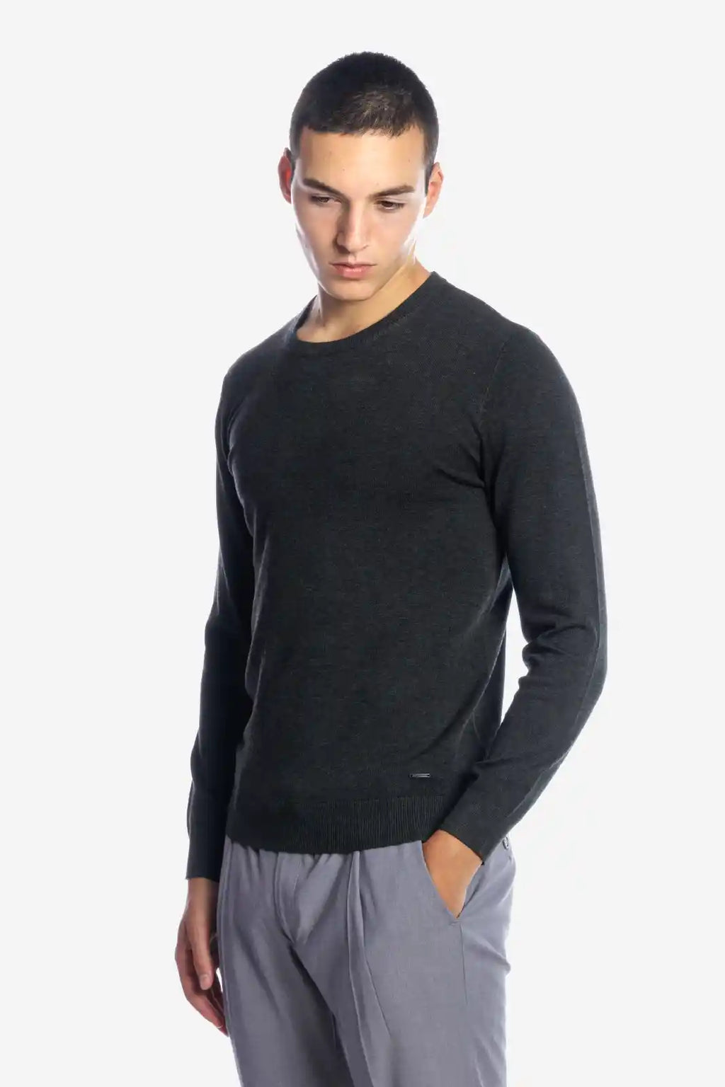 Maglia girocollo in viscosa