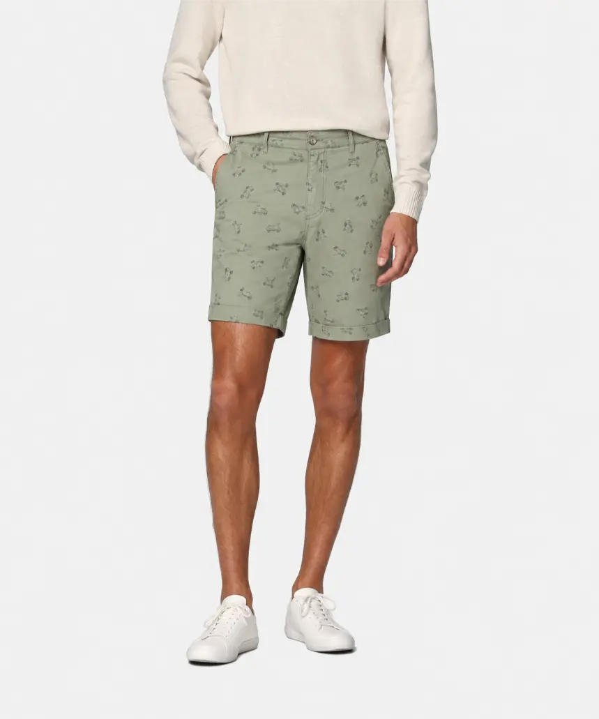 Bermuda Uomo in Cotone Made in Italy con Stampa Vespa Special