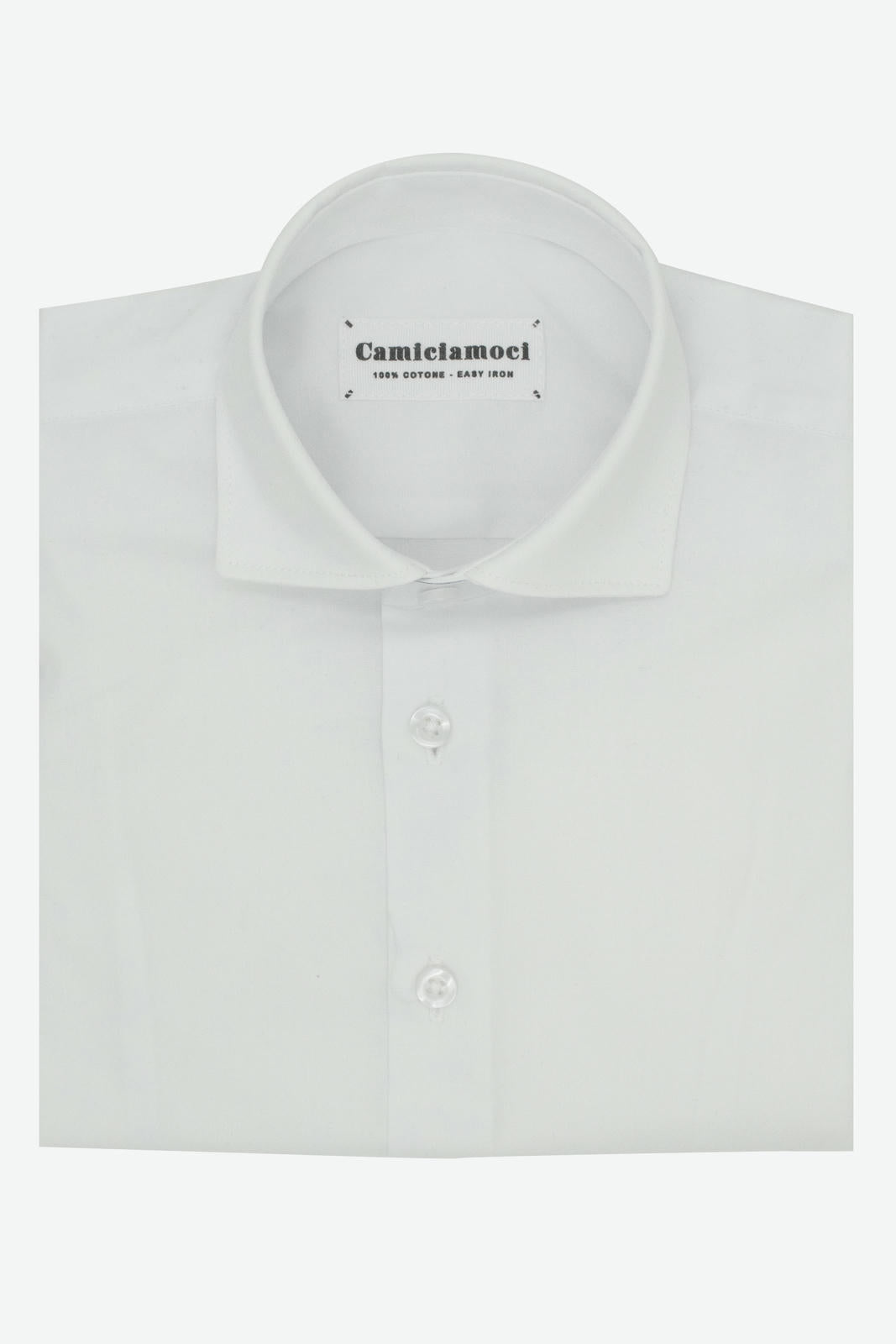 Camicia bambino in cotone 100% tinta unita, realizzata artigianalmente a Napoli