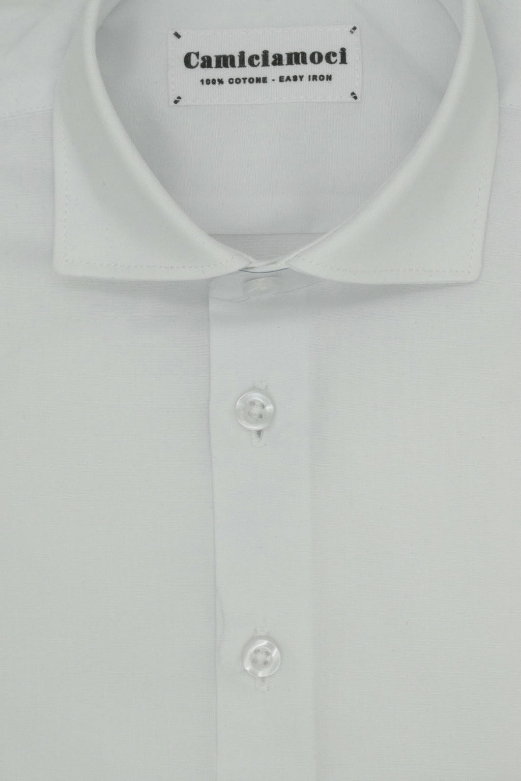 Camicia bambino in cotone 100% tinta unita, realizzata artigianalmente a Napoli