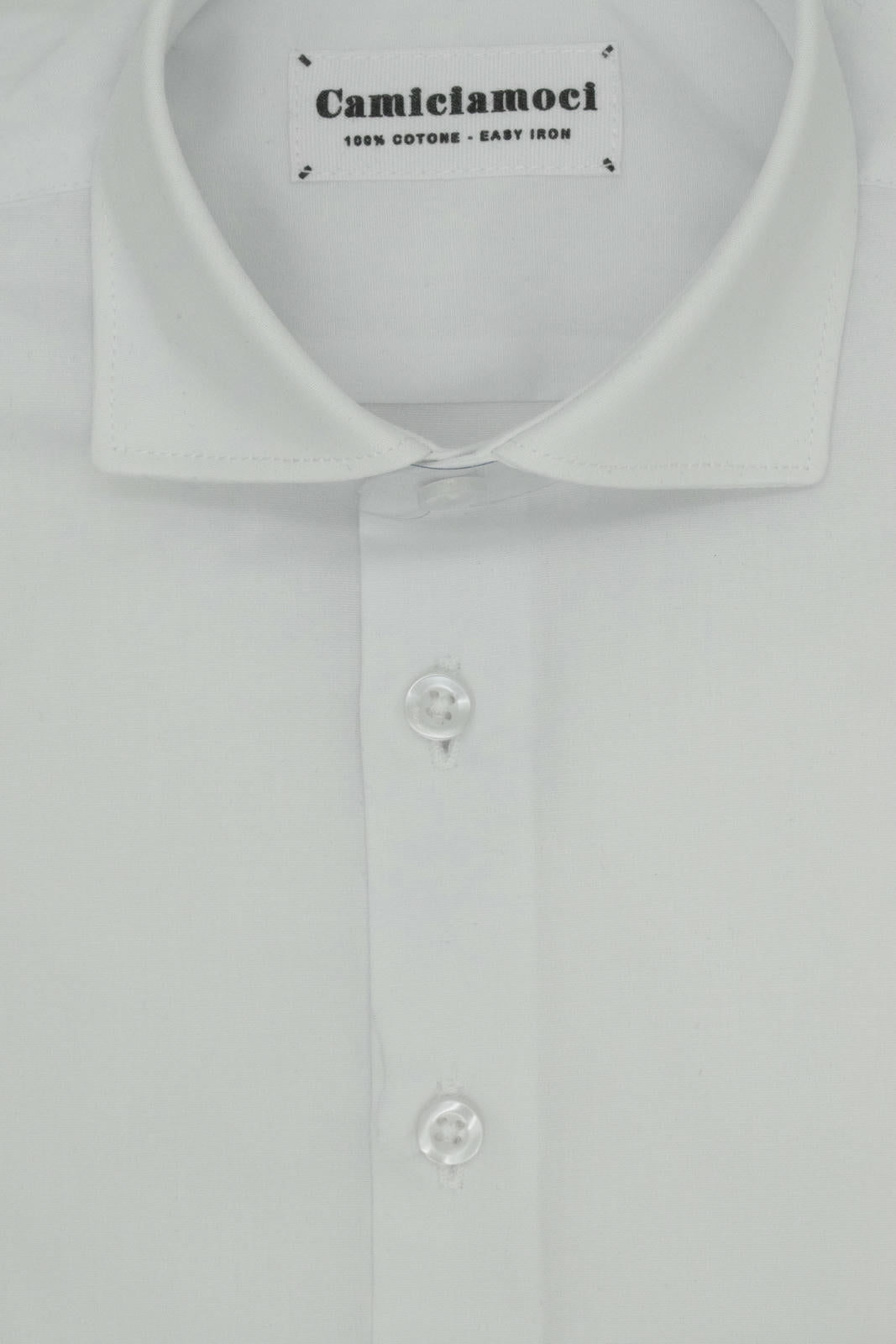 Camicia bambino in cotone 100% tinta unita, realizzata artigianalmente a Napoli