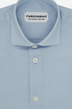 Camicia bambino in cotone 100% tinta unita, realizzata artigianalmente a Napoli