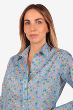 Camicia donna a fantasia moka