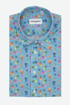 Camicia donna a fantasia moka