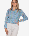 Camicia donna a fantasia moka