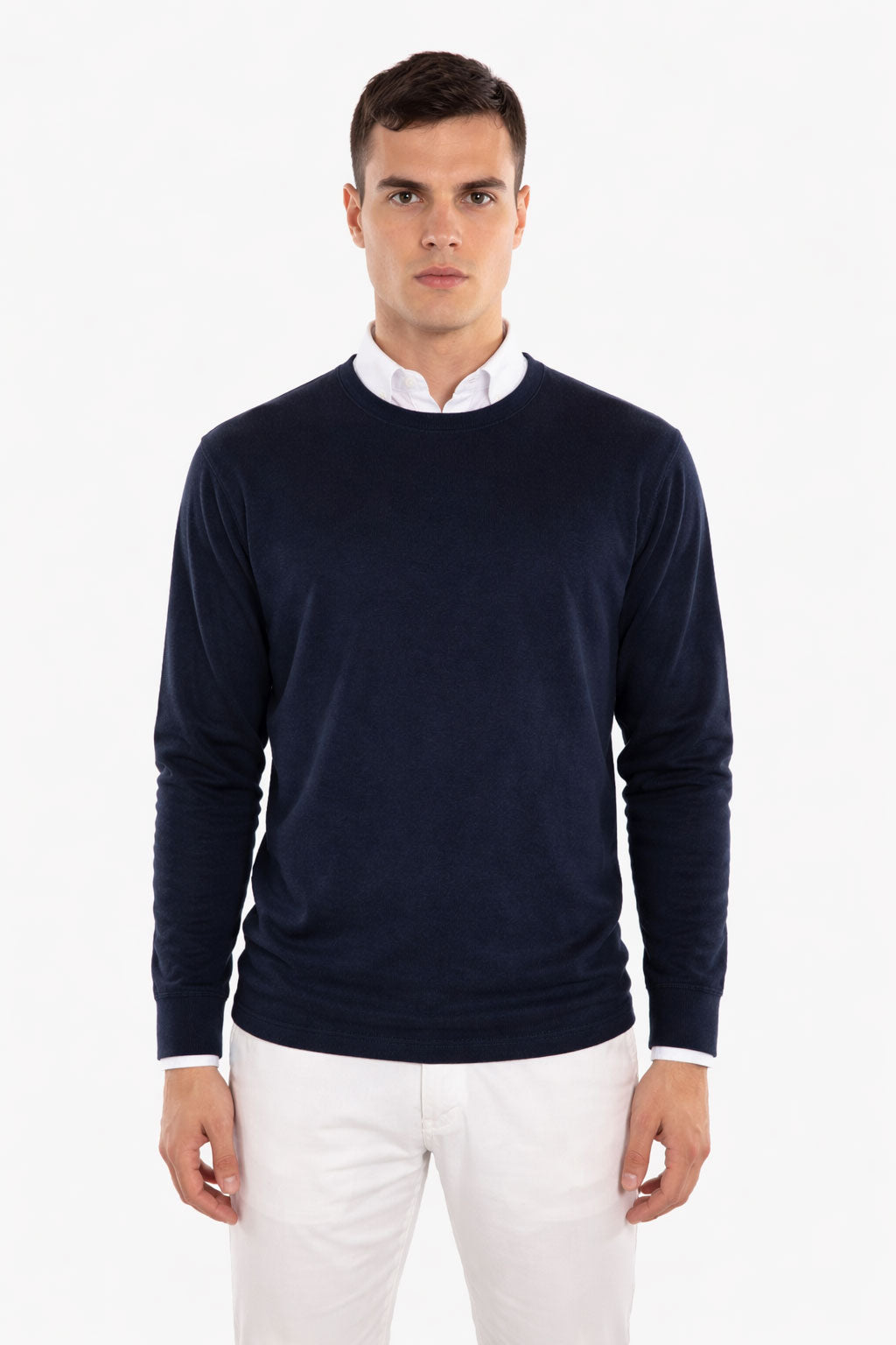 Girocollo manica lunga 100% cotone