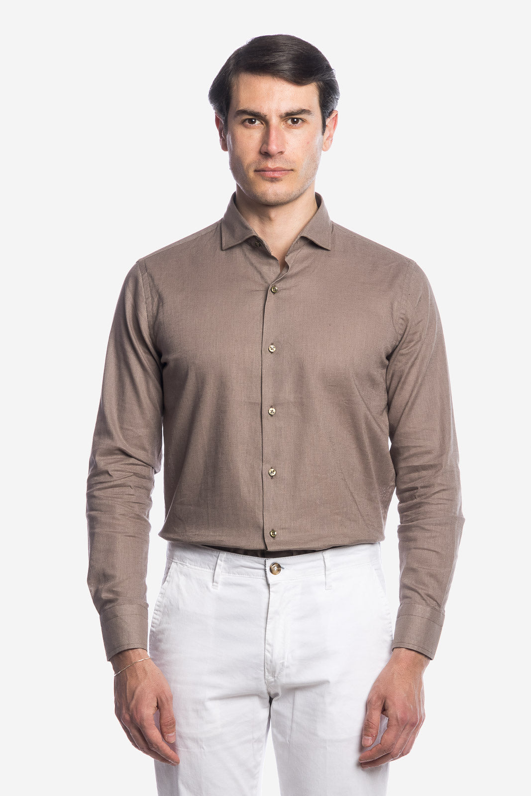 CAMICIA 100% LINO TINTA UNITA