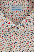 Camicia fantasia bouquet bianco