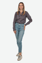 Camicia donna a fantasia corno