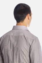 Camicia riga media in puro cotone