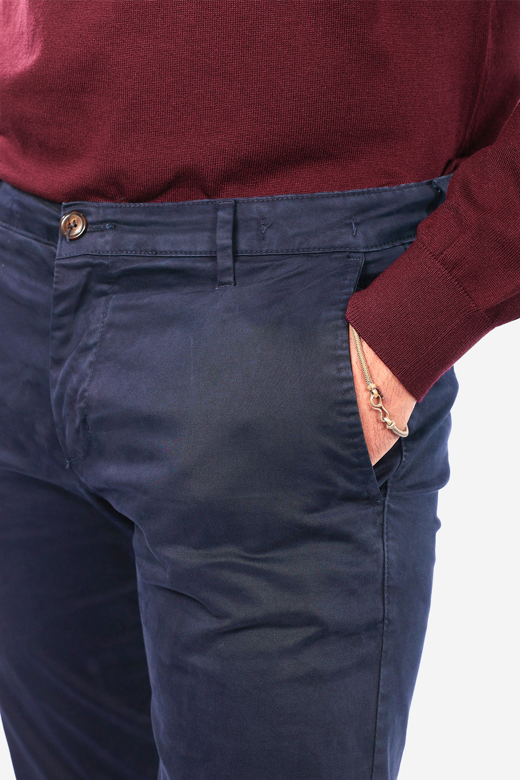Pantalone in raso di cotone caldo