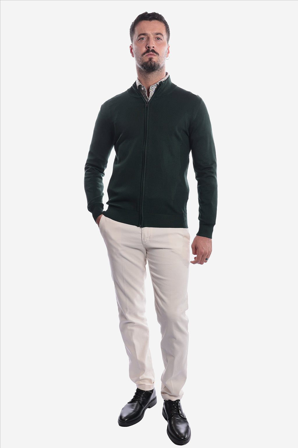 Maglia con zip in viscosa