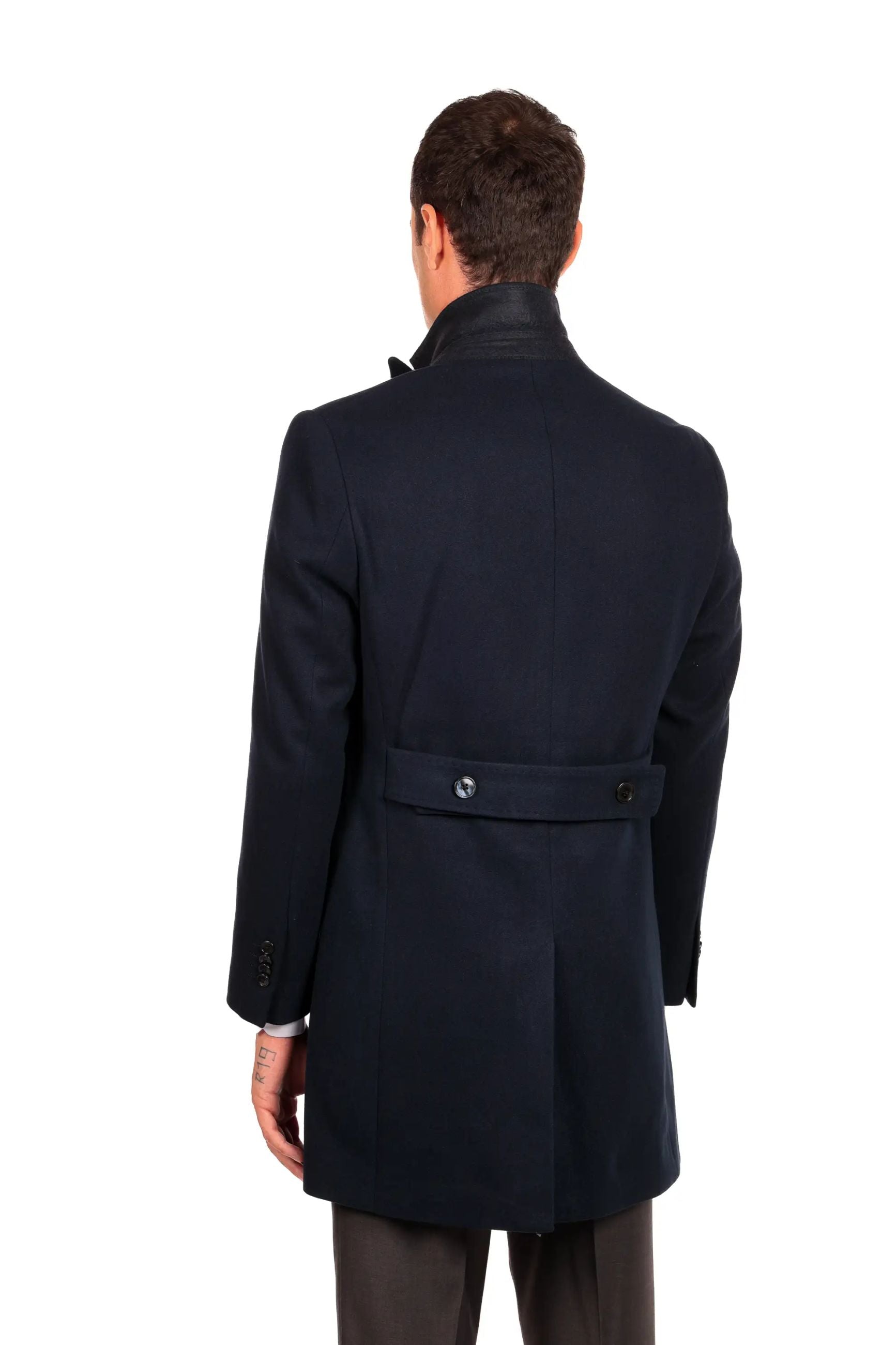 Cappotto monopetto petto a lancia