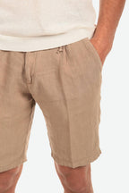 Bermuda in 100% lino con pences