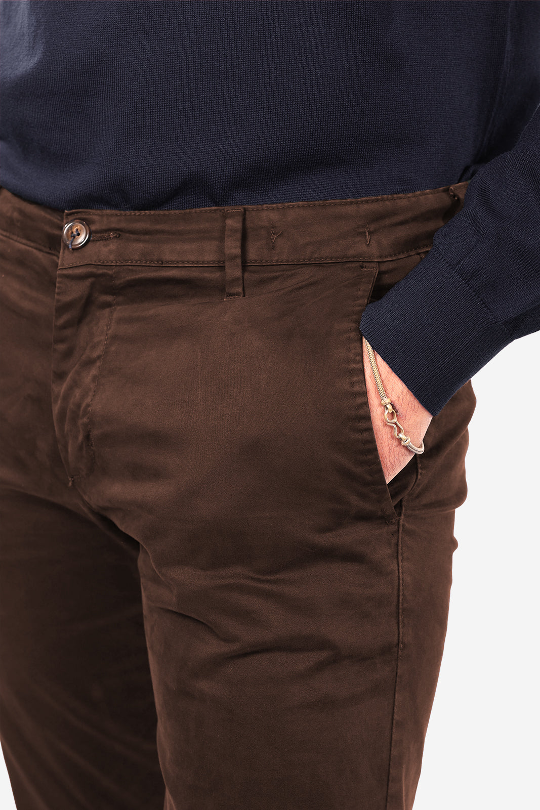 Pantalone in raso di cotone caldo