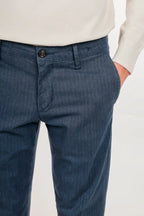 Pantalone in cotone caldo spigato