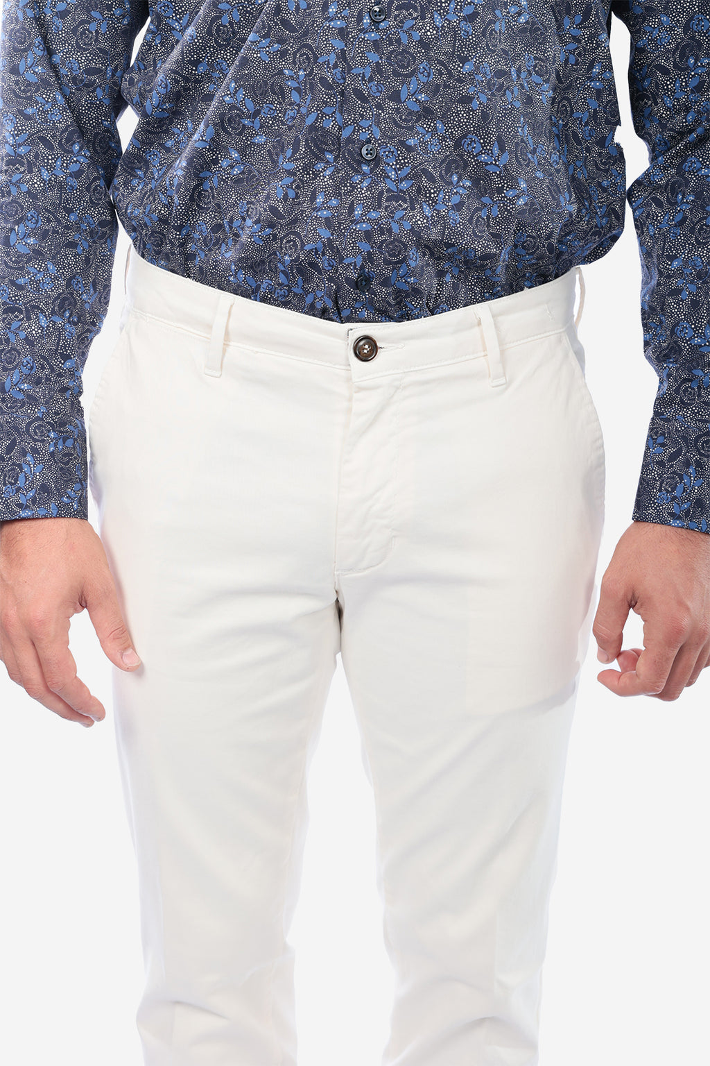 Warm cotton sateen trousers
