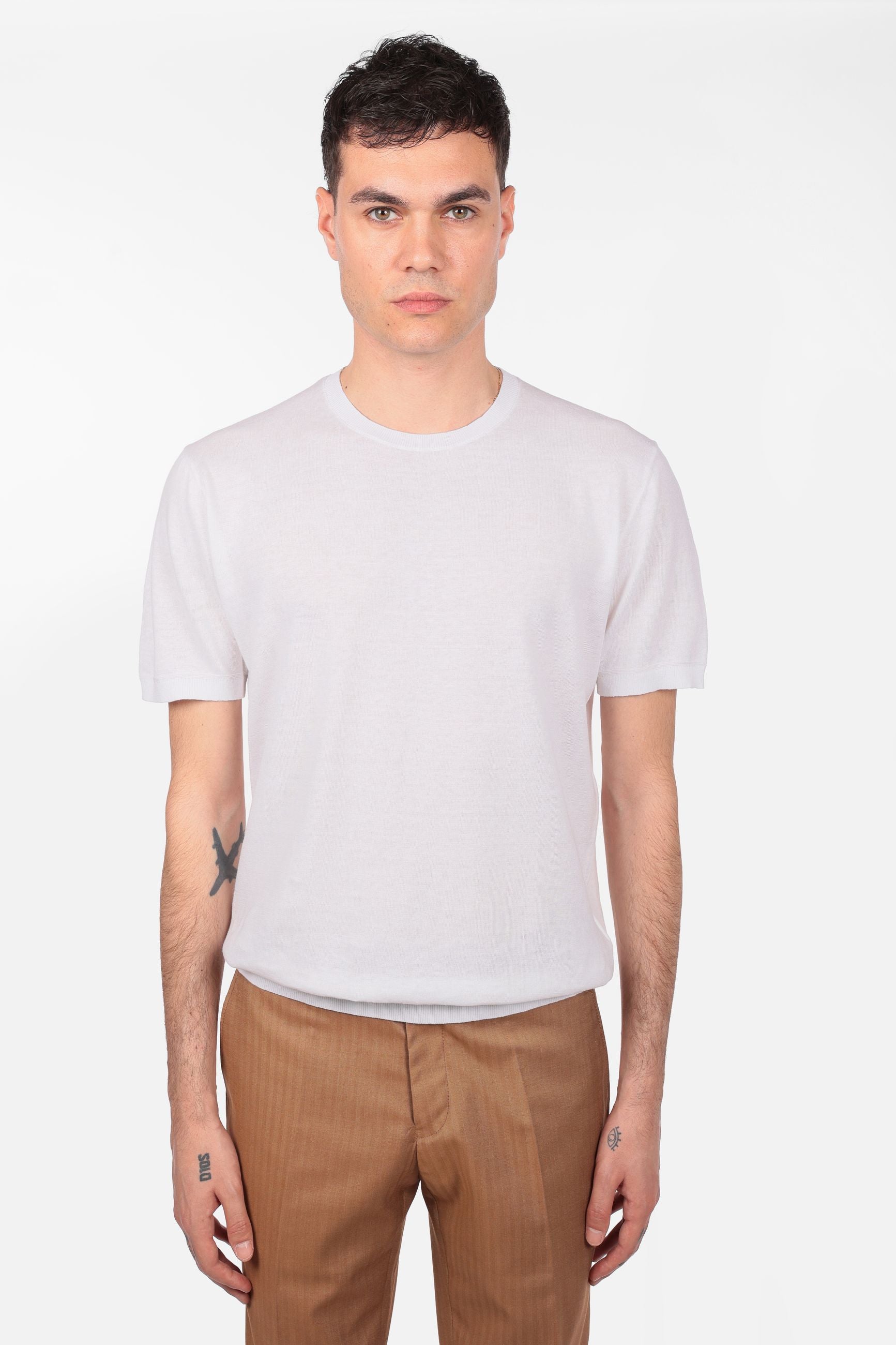 T-shirt morbidissima di misto lino e cotone