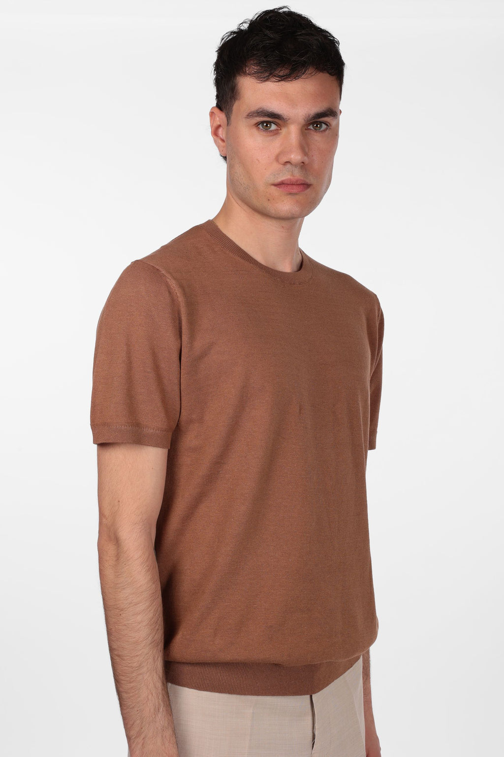 T-shirt morbidissima di misto lino e cotone