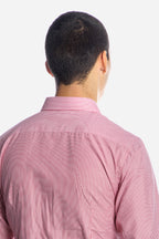 Camicia riga media in puro cotone