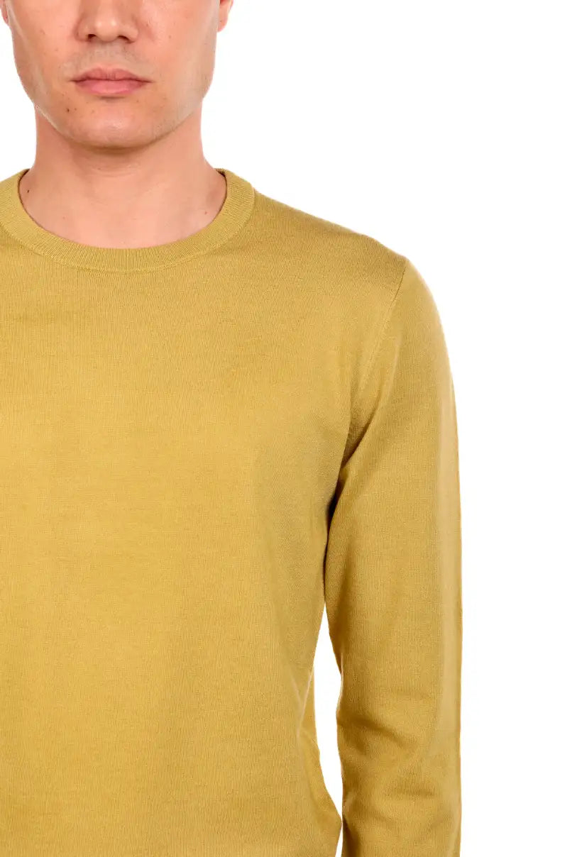 Maglia girocollo tessuto antiallergico effetto lanato