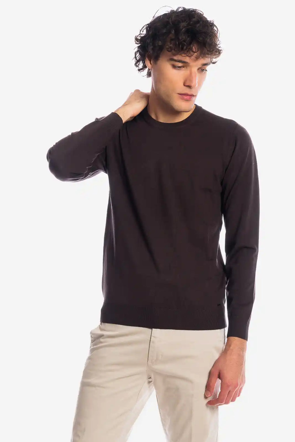 Maglia girocollo in viscosa