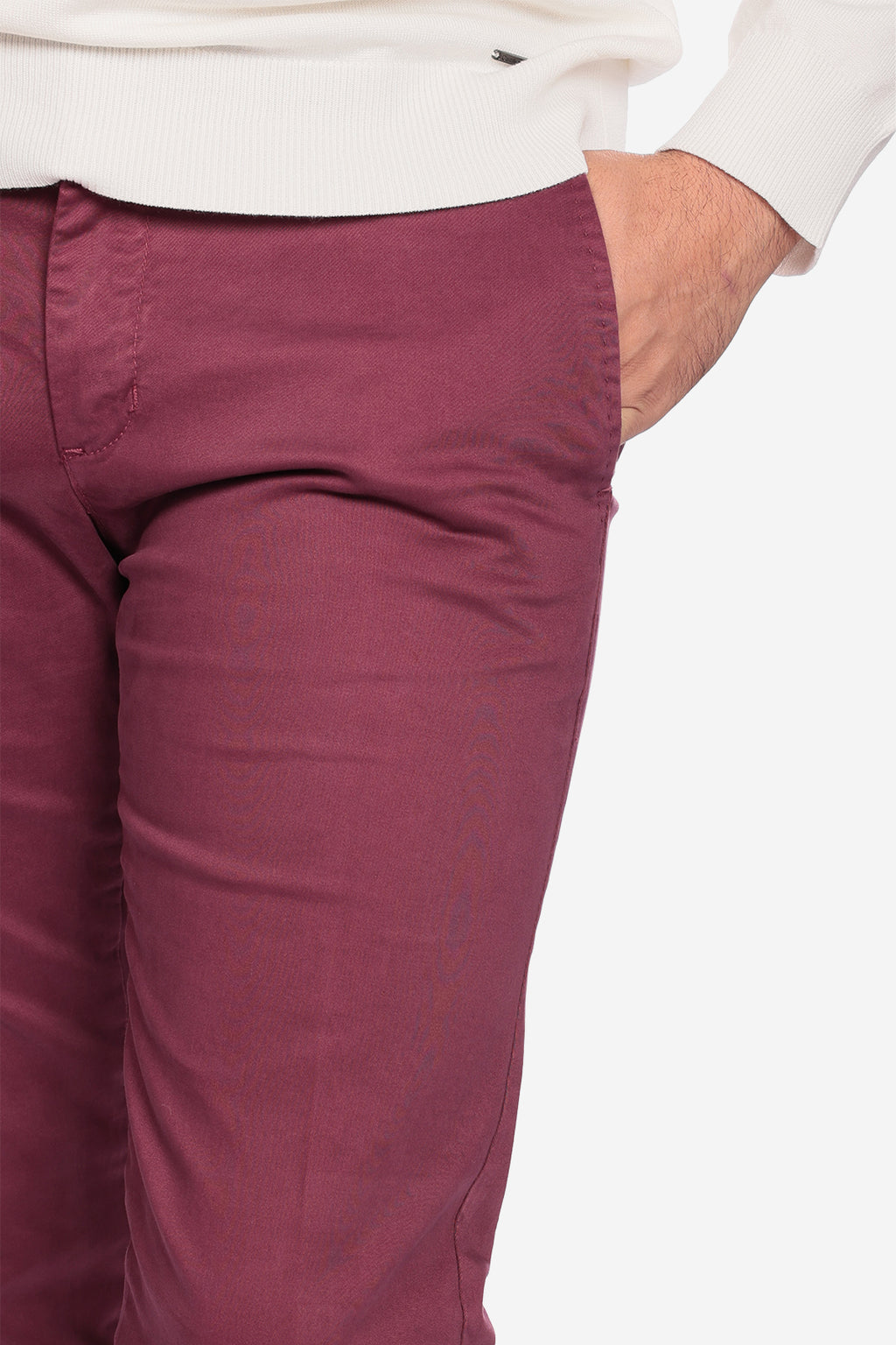Pantalone in raso di cotone caldo