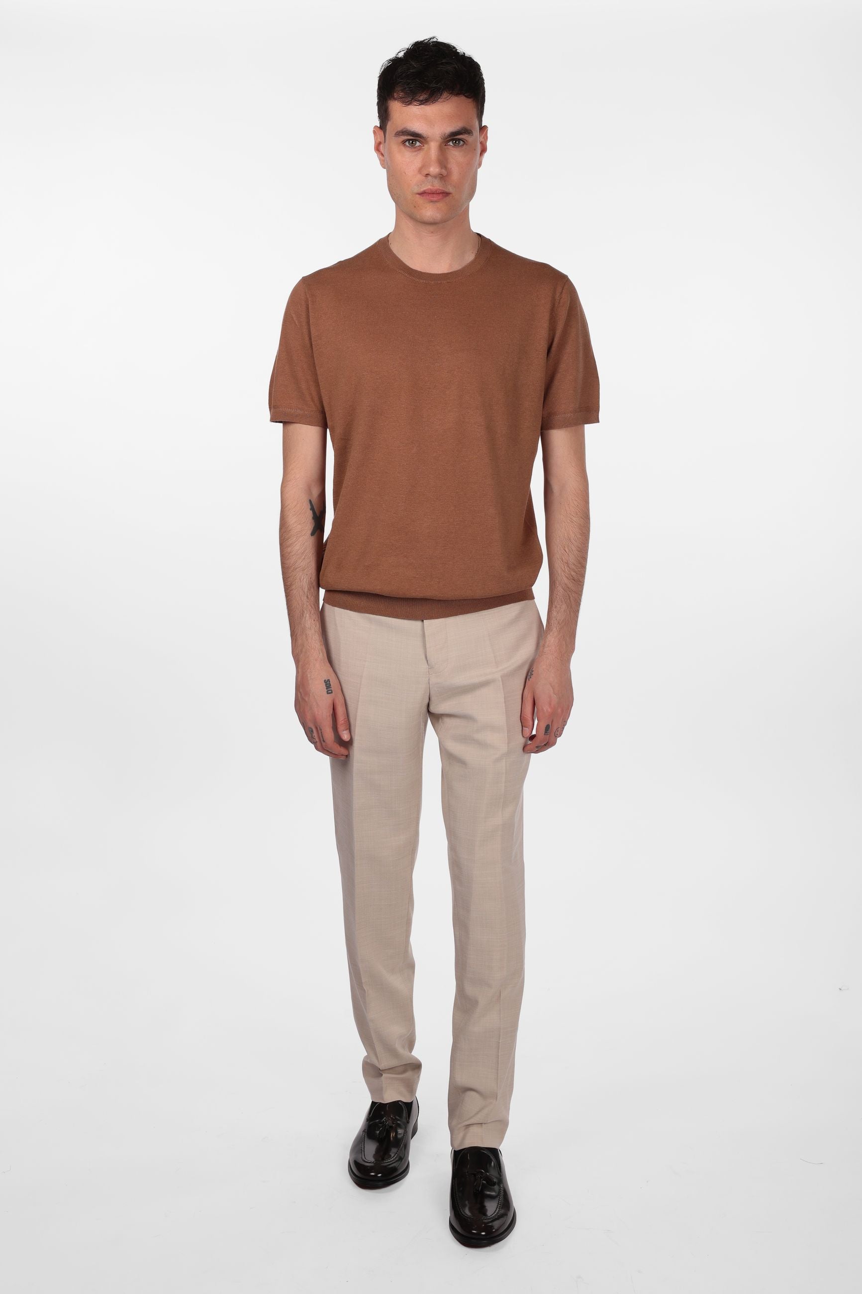 T-shirt morbidissima di misto lino e cotone