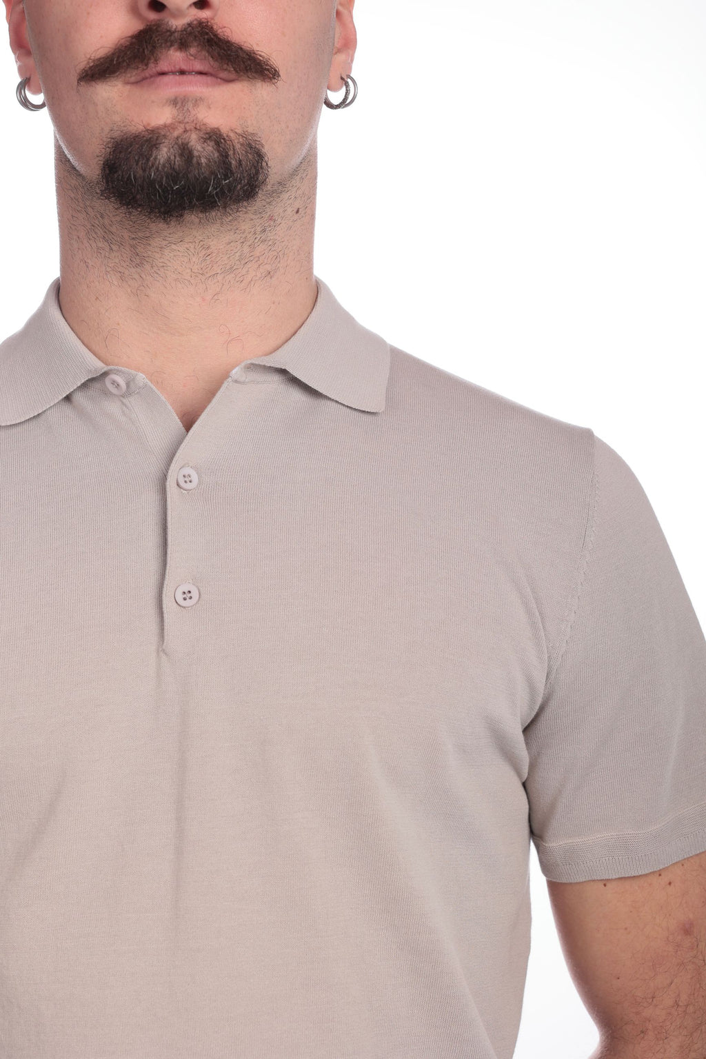 POLO LEGGERA DI FILO A 3 BOTTONI