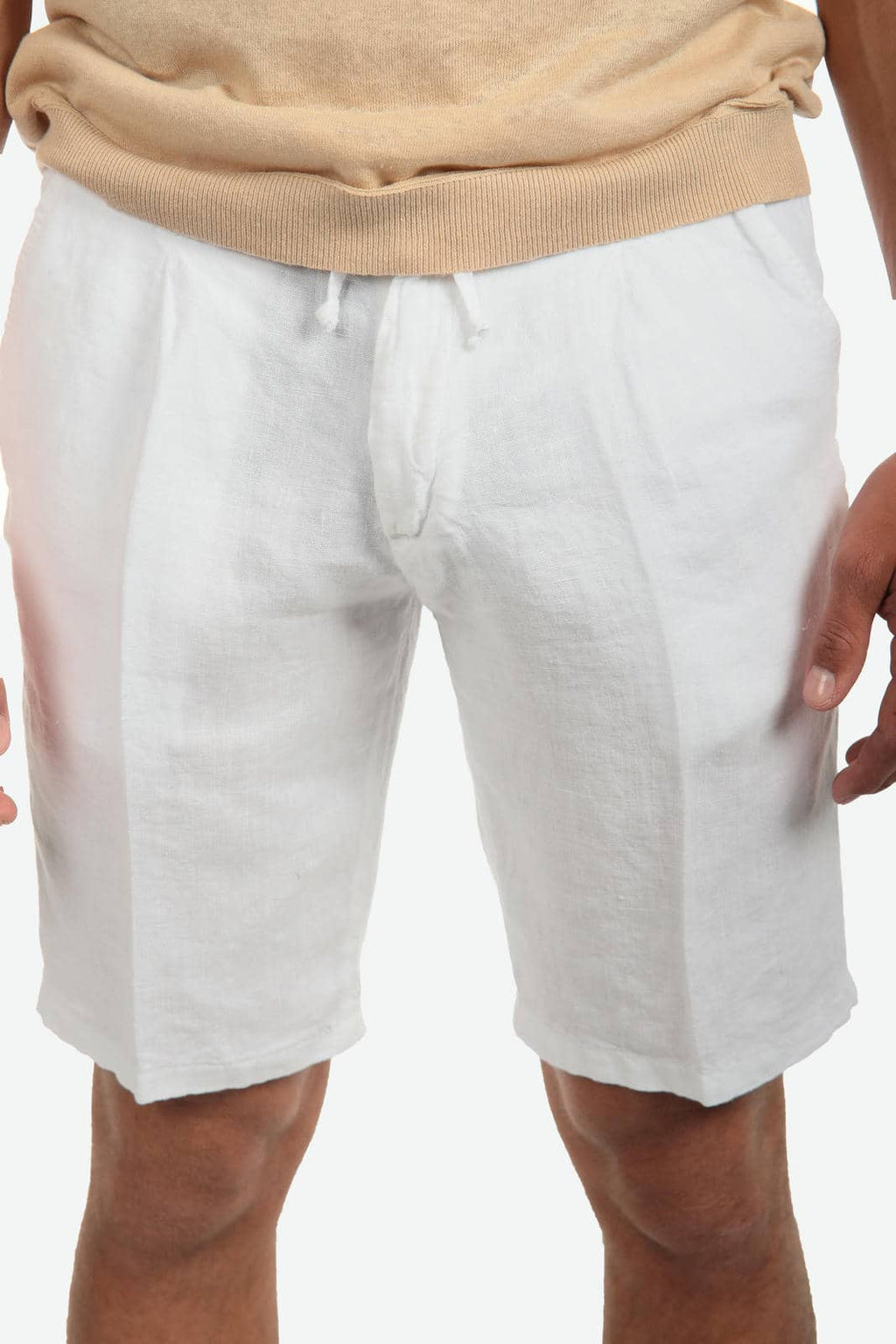 Bermuda in 100% lino con pences
