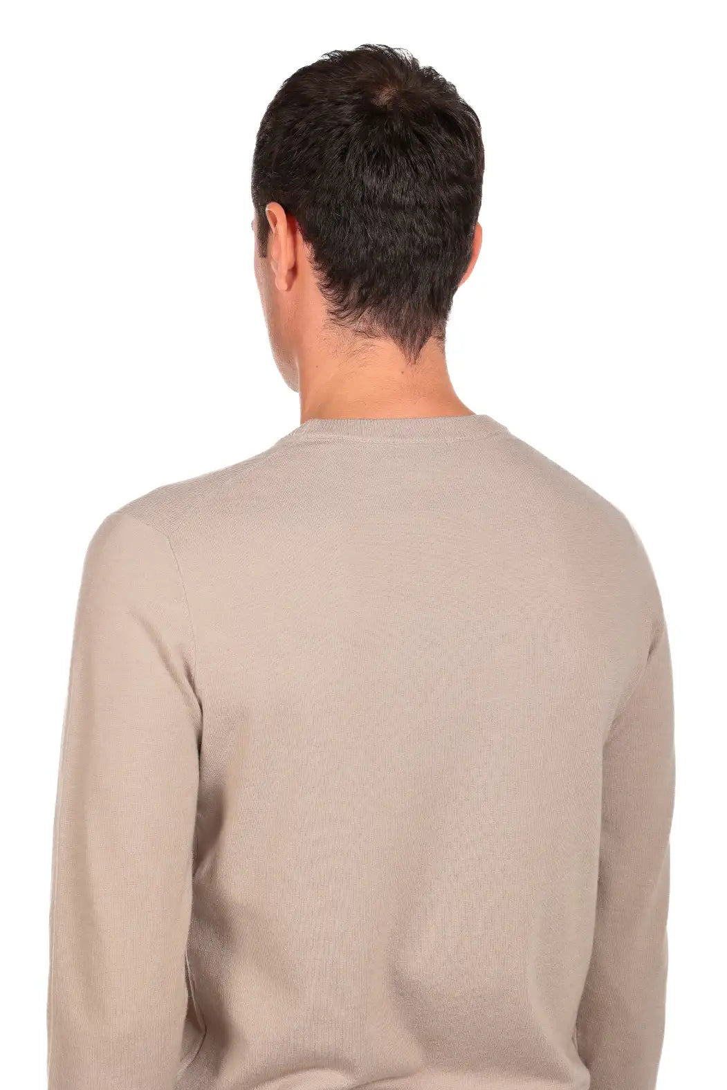 Maglia girocollo tessuto antiallergico effetto lanato