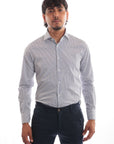 Camicia riga media 100% cotone