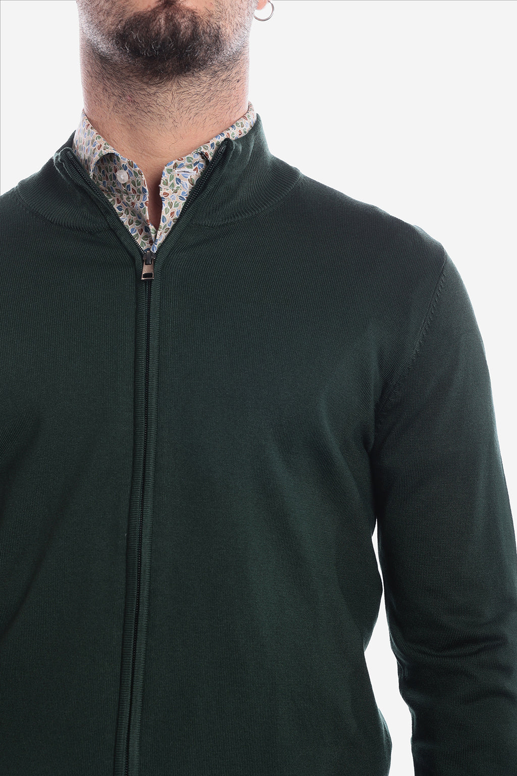 Maglia con zip in viscosa