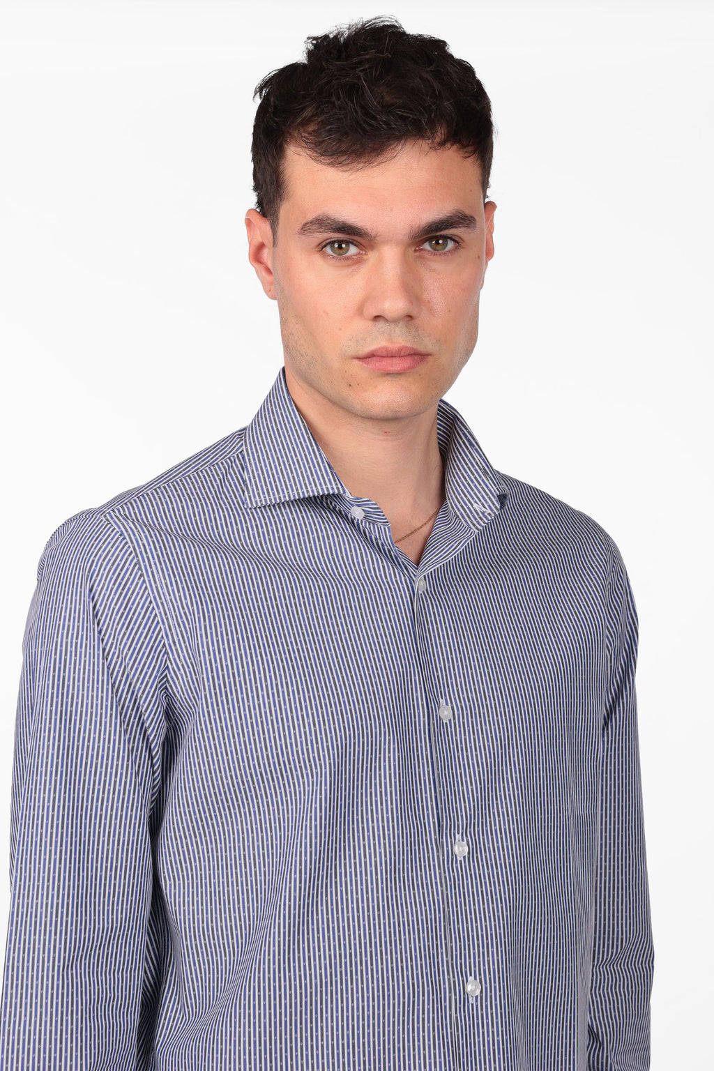 Camicia 100% cotone riga rombo