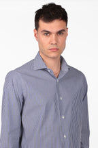 Camicia 100% cotone riga rombo