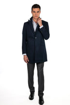 Cappotto monopetto petto a lancia