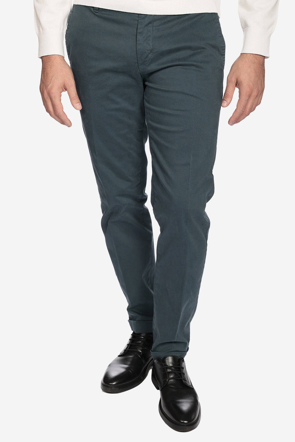 Warm cotton sateen trousers